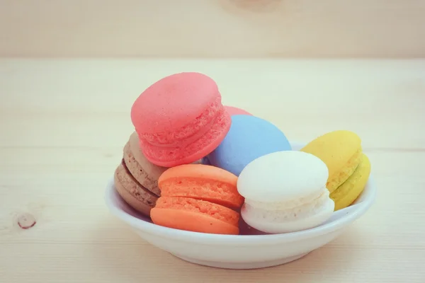 Macaroon com efeito de filtro estilo vintage retro — Fotografia de Stock