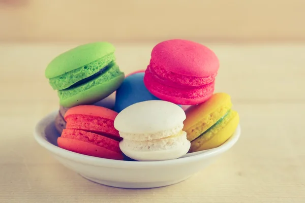 Macaroon com efeito de filtro estilo vintage retro — Fotografia de Stock