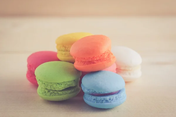 Macaroon com efeito de filtro estilo vintage retro — Fotografia de Stock