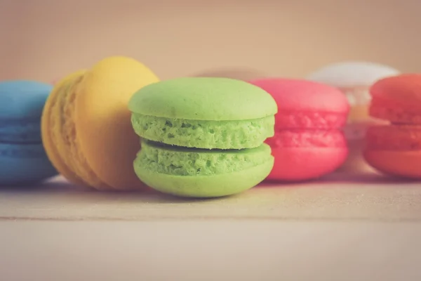 Macaroon com efeito de filtro estilo vintage retro — Fotografia de Stock