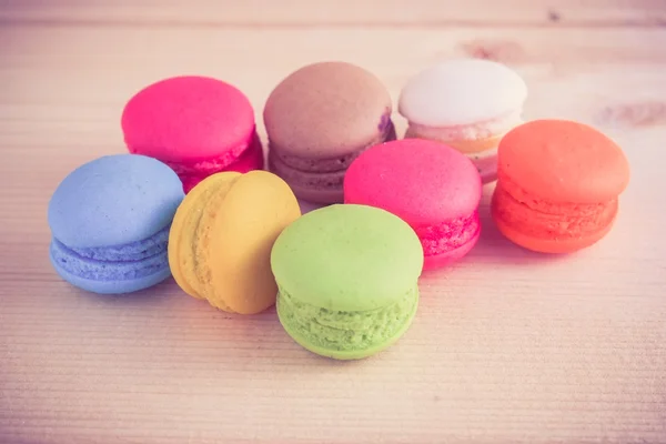 Macaroon com efeito de filtro estilo vintage retro — Fotografia de Stock