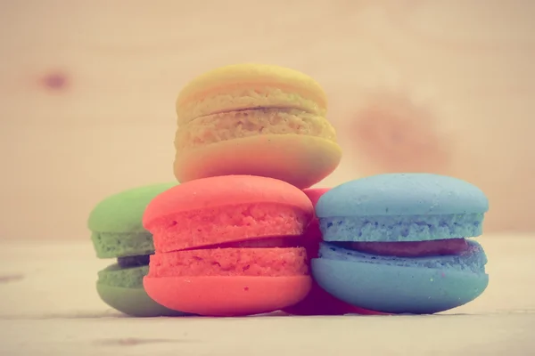 Macaroon com efeito de filtro estilo vintage retro — Fotografia de Stock