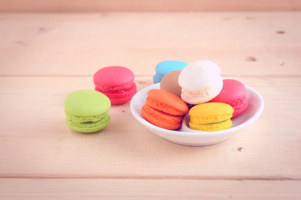 Macaroon com efeito de filtro estilo vintage retro — Fotografia de Stock