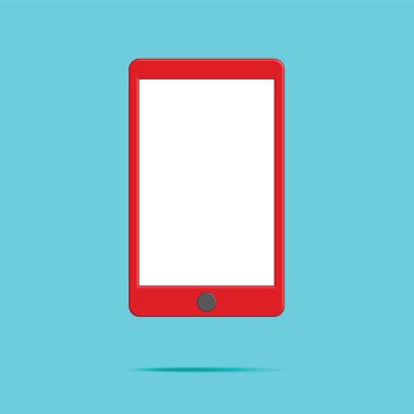 tablet pc bilgisayar boş ekran arka plan üzerinde izole. Vektör eps10 çizim