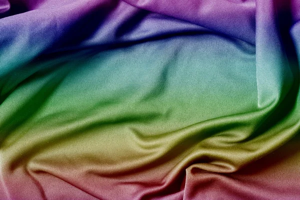 Regenboog stof doek achtergrondstructuur — Stockfoto