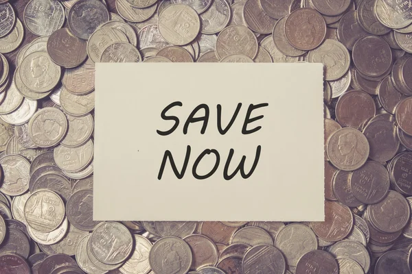 Save money for investment concept coins money with filter effect — Stock Photo, Image