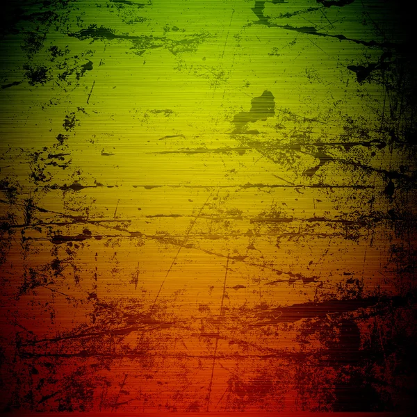 Grunge background reggae colors green, yellow, red — Stock Photo, Image