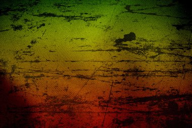 Grunge arka plan reggae renkler yeşil, sarı, kırmızı