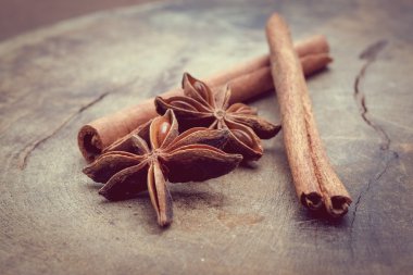 Filtre etkisi retro vintage tarzı ile tarçın sopa