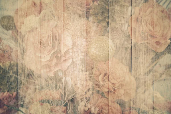 Bouquet effet fleur en bois texturé avec filtre rétro vinta — Photo
