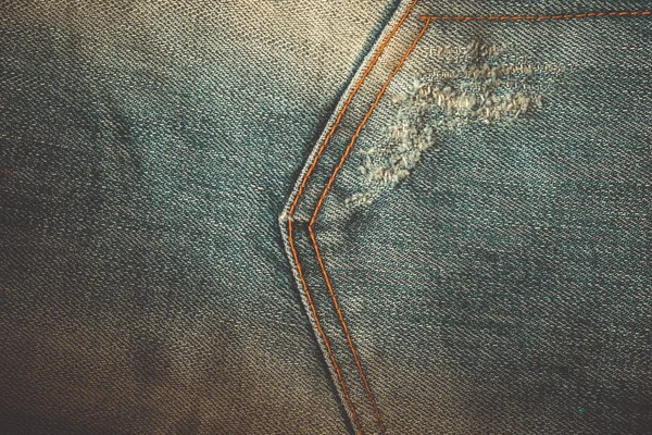 Textur der Blue Jeans Hintergrund mit Filtereffekt Retro-Vintag — Stockfoto