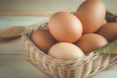 Filtre etkisi retro vintage tarzı ile yumurta