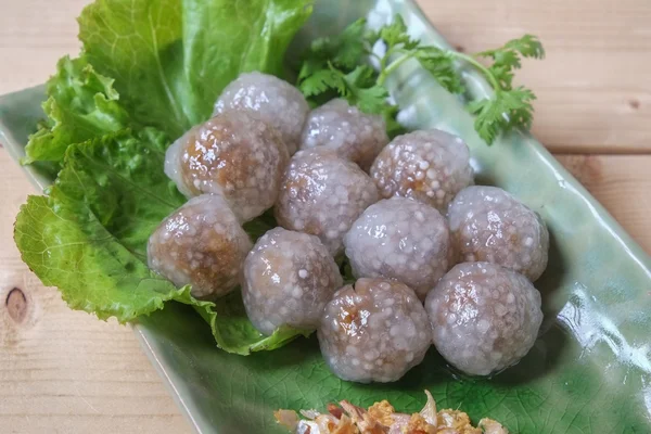 Sago Thai Traditional Dessert, Tapioca Balls Made From Glutinous — Stock Photo, Image