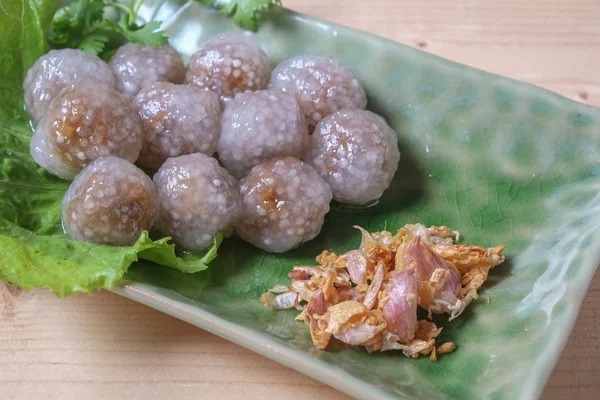 Sago Thai Traditional Dessert, Tapioca Balls Made From Glutinous — Stock Photo, Image