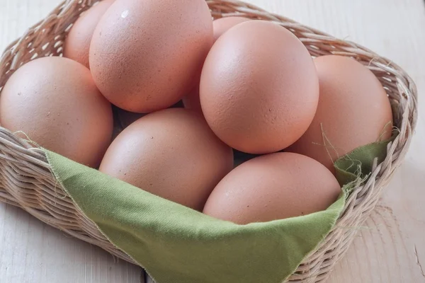 Egg on wooden background — Stock Photo, Image