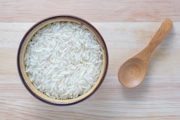 一碗白稻 — 图库照片