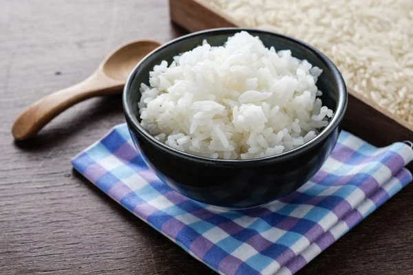 Grain white rice in a bowl Royalty Free Stock Photos