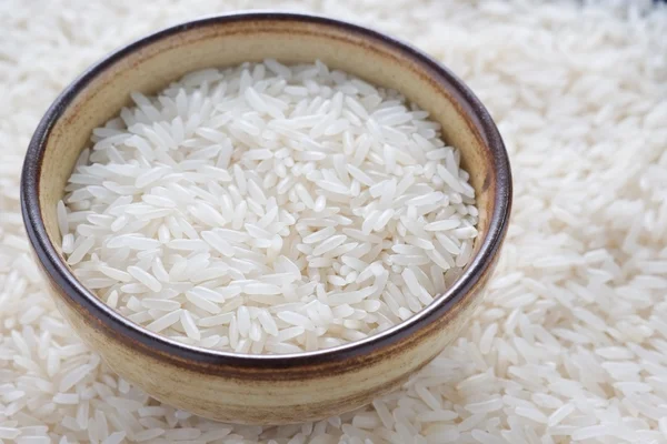 一碗白稻 — 图库照片