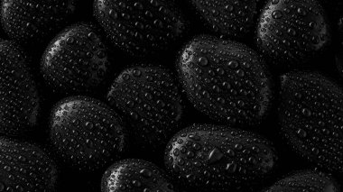 Kara Taşlar. Kaya arka planı ve su damlası.