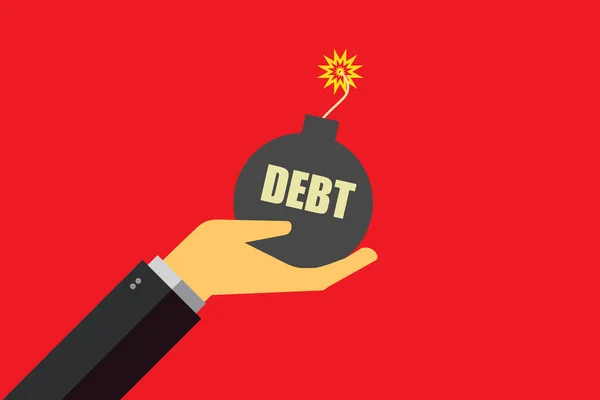 Debt Financial Freedom Business Concept — Stock Vector