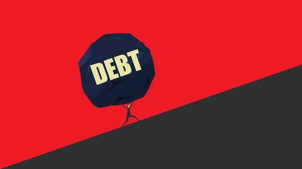 Debt Financial Freedom Business Concept — Stock Vector