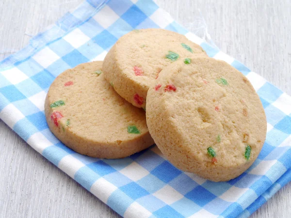 Biscuits avec fond en bois — Photo