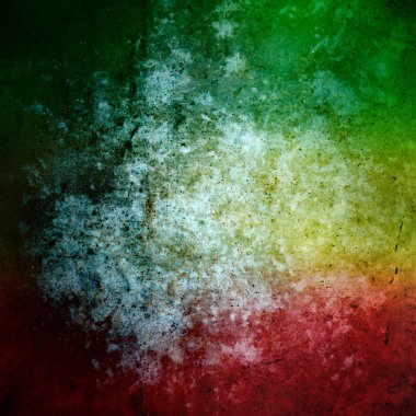 kırmızı, sarı, yeşil rasta bayrak beton duvar