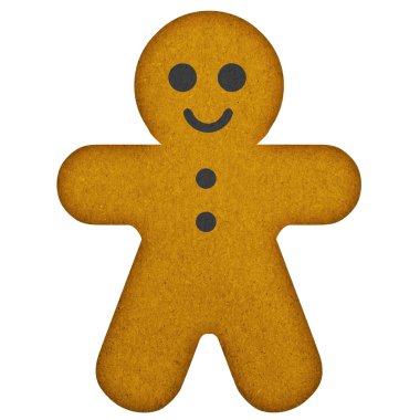 Gingerbread kağıttan beyaz zemin üzerine inşa