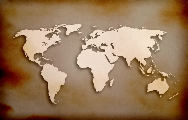 Stará mapa světa — Stock fotografie