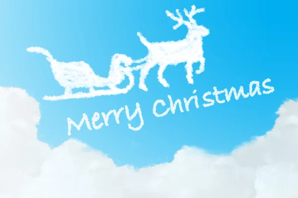 Christmas Cloud on blue sky — Stock Photo, Image