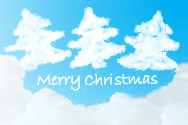 Christmas Cloud on blue sky — Stock Photo, Image