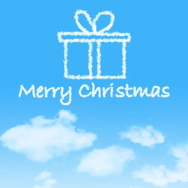 Christmas Cloud on blue sky — Stock Photo, Image
