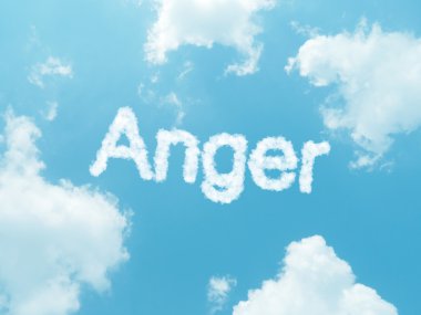 mavi gökyüzü arkaplanında dizayn edilmiş bulut kelimeleri