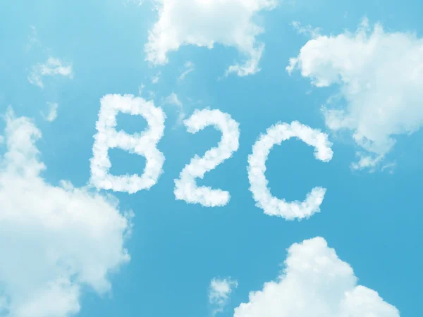 Moln ord med design på blå himmel bakgrund — Stockfoto