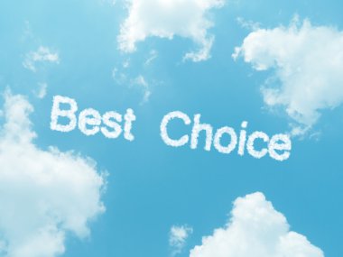 mavi gökyüzü arkaplanında dizayn edilmiş bulut kelimeleri