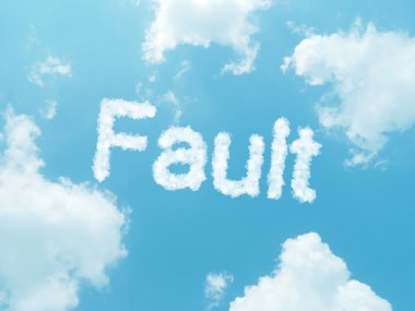 mavi gökyüzü arkaplanında dizayn edilmiş bulut kelimeleri