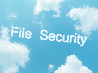 mavi gökyüzü arkaplanında dizayn edilmiş bulut kelimeleri