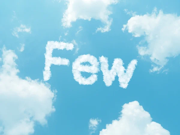 Cloud words with design on blue sky background — Stock Photo, Image