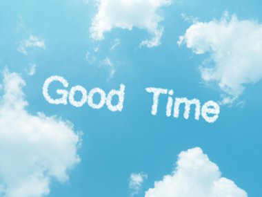 mavi gökyüzü arkaplanında dizayn edilmiş bulut kelimeleri