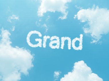 mavi gökyüzü arkaplanında dizayn edilmiş bulut kelimeleri