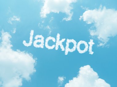 mavi gökyüzü arkaplanında dizayn edilmiş bulut kelimeleri