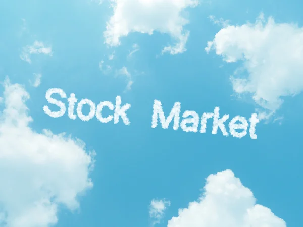 Wolk woorden met ontwerp op blauwe lucht achtergrond — Stockfoto
