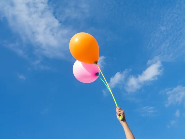 Luftballons am Himmel — Stockfoto