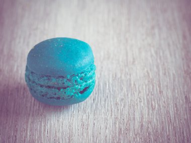 Filtre etkisi retro vintage tarzı ile renkli macarons Fransız