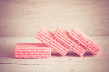 Filtre etkisi retro vintage tarzı ile pembe Gofretler