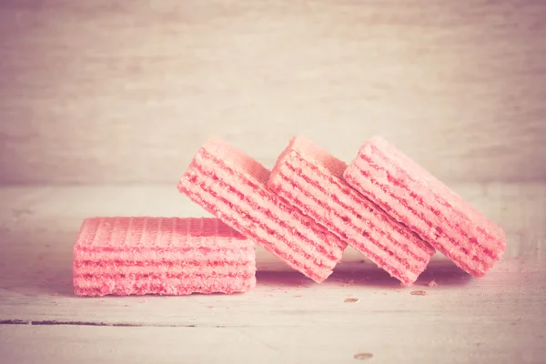 Roze wafels met filter effect retro vintage stijl — Stockfoto