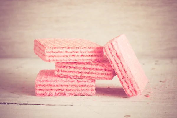 フィルター効果のレトロなビンテージ スタイルのピンクのワッフル — ストック写真