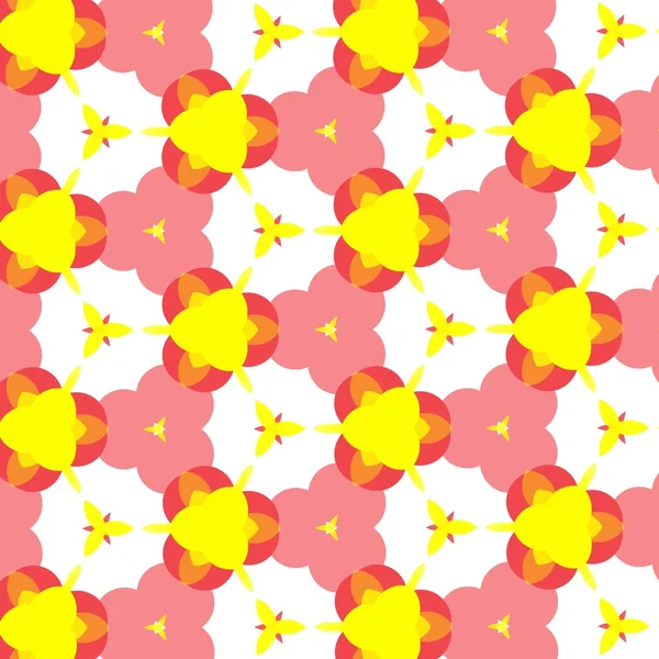 Ilustração padrão de flores abstratas — Fotografia de Stock