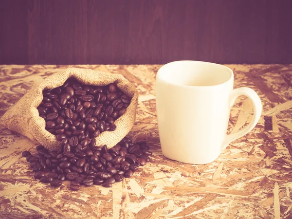 Koffie met filter effect retro vintage stijl — Stockfoto