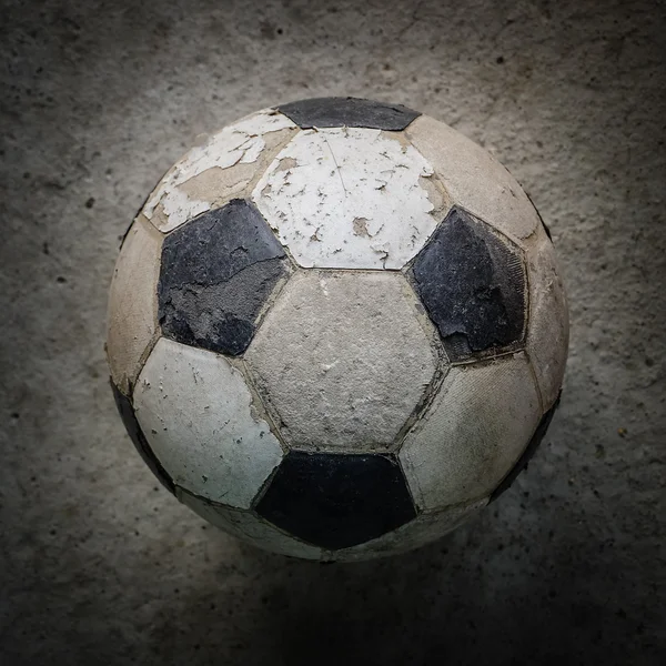 Old foot ball with filter effect retro vintage style — Stock Photo, Image